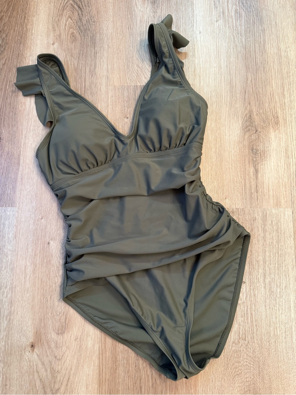 Ellen Tracy Olive Green One-Piece